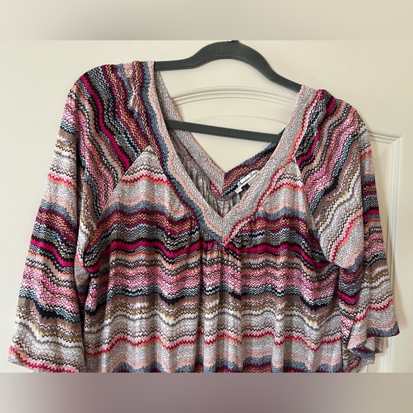 American Rag Rayon Multicolor Striped Women's Blouse Size Medium - Picture 9 of 15
